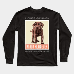 House is never lonely where a loving dog waits dark theme Long Sleeve T-Shirt